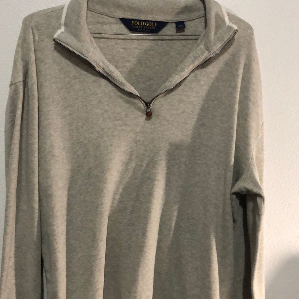Polo Golf Gray Quarter-Zip Pullover